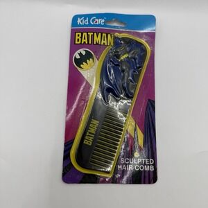 Vintage Batman Sculpt Hair Comb Kid Care New Sealed 1991 Wide Tooth Pocket Size